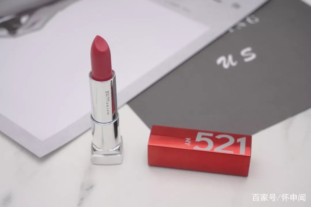 美宝莲口红亮面,美宝莲口红吸睛橘棕色08