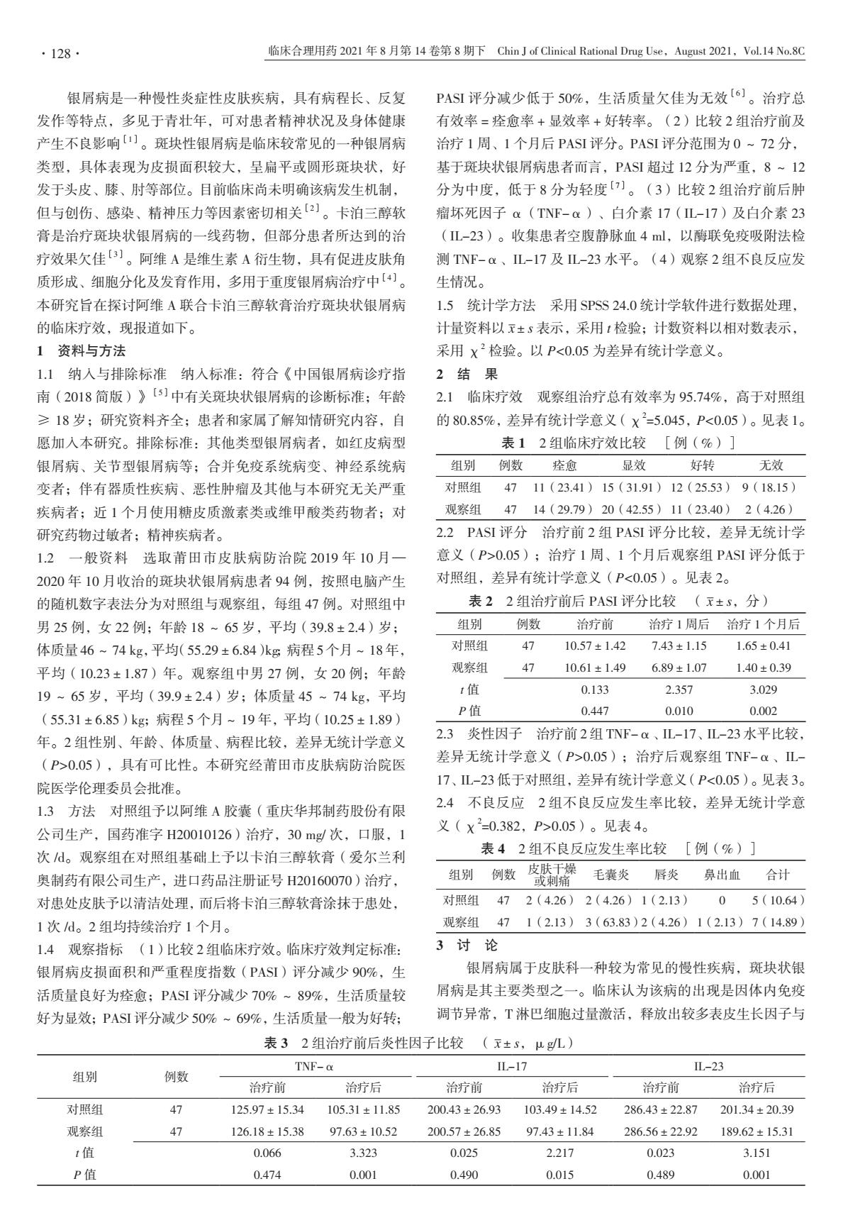 迪银片和卡泊三醇治疗银屑病,青鹏软膏联合卡泊三醇治疗银屑病