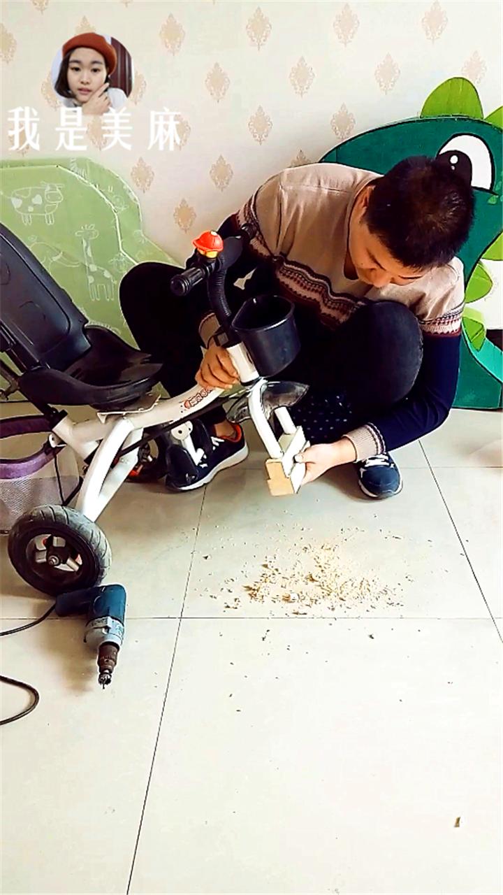 爸爸自制卡丁车,爸爸给儿子做了一辆跑车