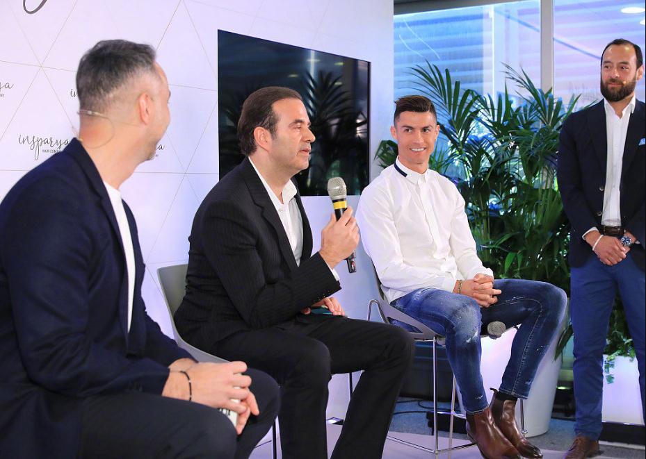 C罗投资2500万欧的植发中心开业，皇马前主席和众多球星捧场