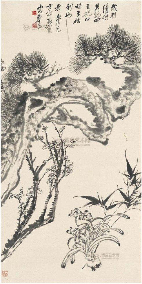 郑午昌书法真迹欣赏,郑午昌花鸟图100幅