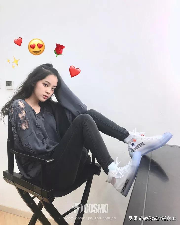 春天穿搭帆布鞋,春天倪妮穿衣搭配