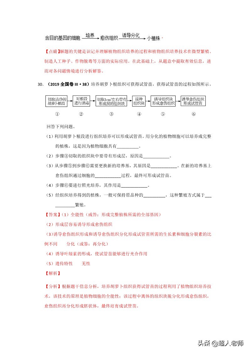 2021全甲卷生物试题及答案,2020年生物高考3卷真题及答案