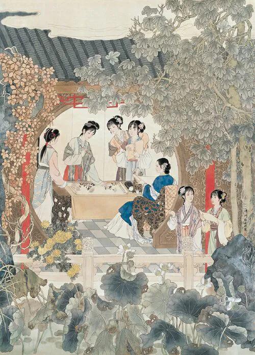 彭连熙绘红楼群芳图,彭连熙红楼梦作品欣赏