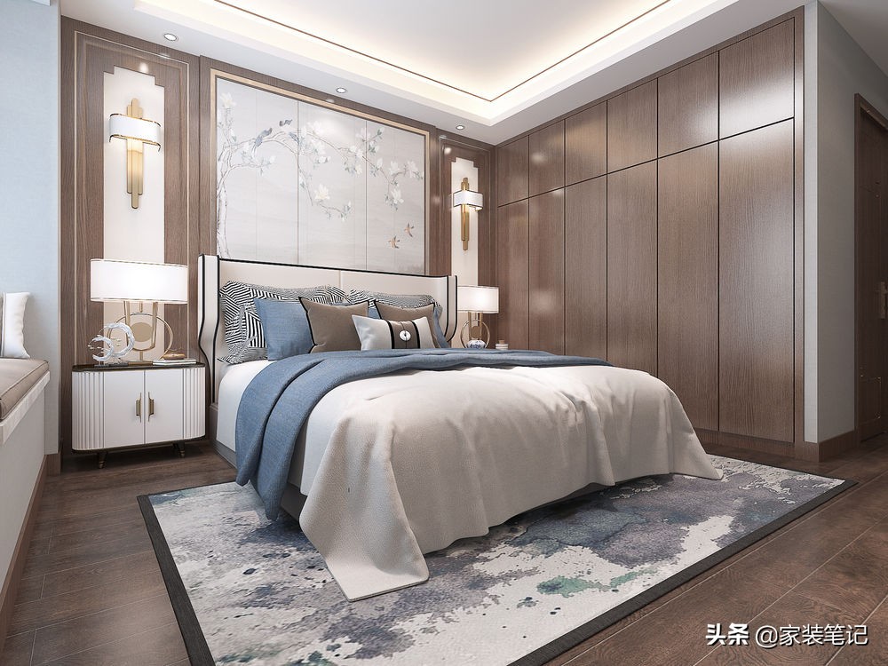 160平方新中式装修风格全屋效果图,160平复式两层装修效果图新中式