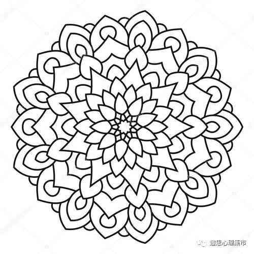 曼陀罗线描,曼陀罗线描画简单