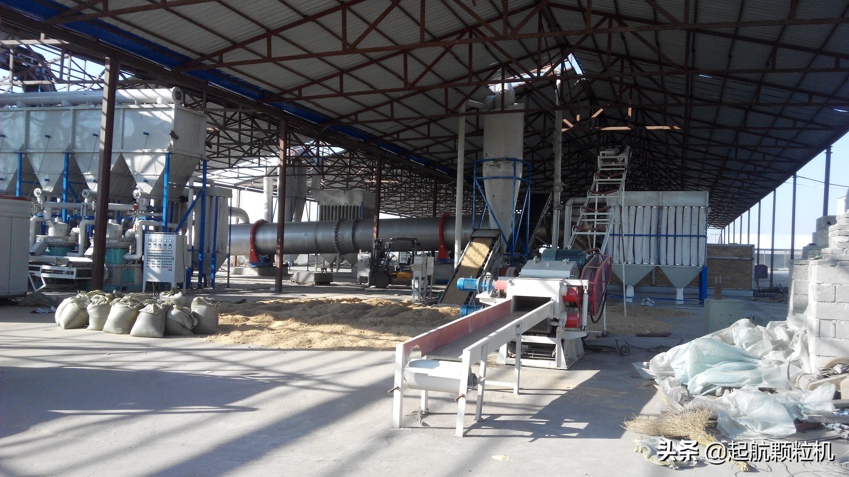 颗粒机装配流程,颗粒机生产线整套设备安装现场
