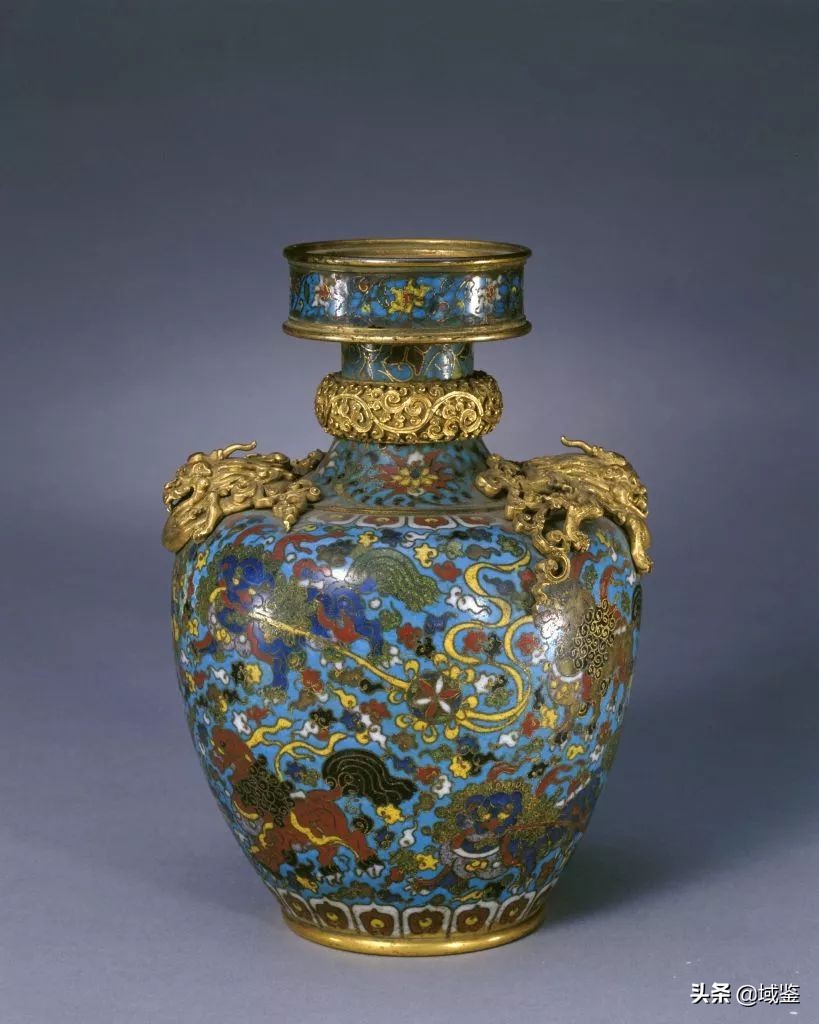 大清乾隆年制景泰蓝宫廷人物花瓶,北京金氏宫廷景泰蓝工艺品制作