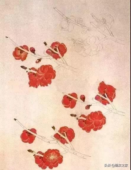 工笔梅花教学,工笔梅花设色技巧