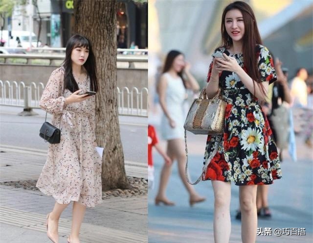 时尚优雅碎花裙,碎花裙这样穿气质又温柔