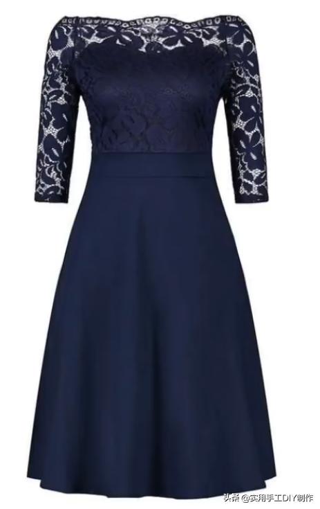 春天的手工白色蕾丝连衣裙,布艺蕾丝连衣裙