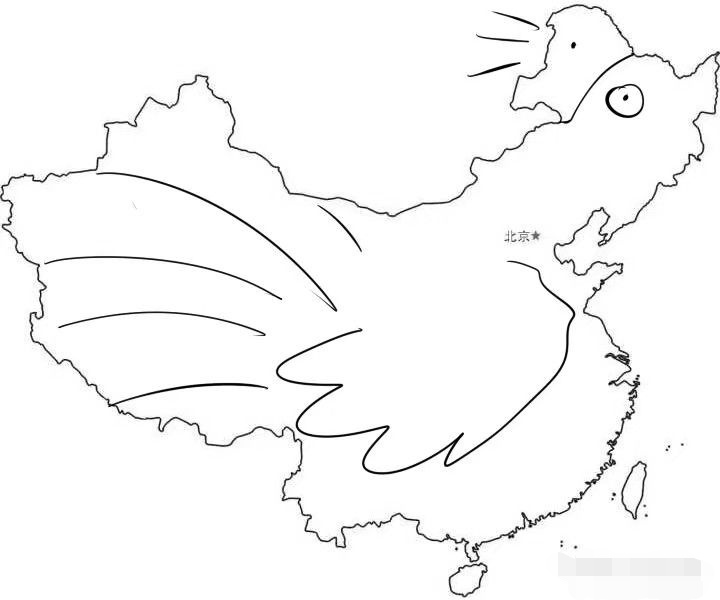 祖国地图像雄鸡,地图上祖国的形状像什么
