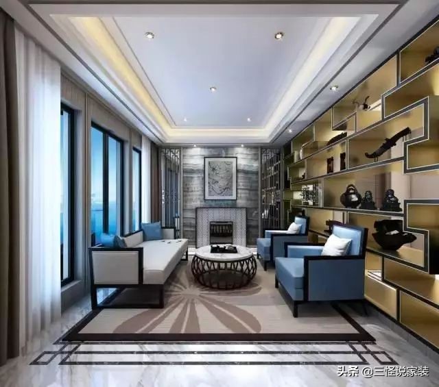 电视背景墙与沙发墙不对称效果图,现在装修沙发背景墙流行什么风格