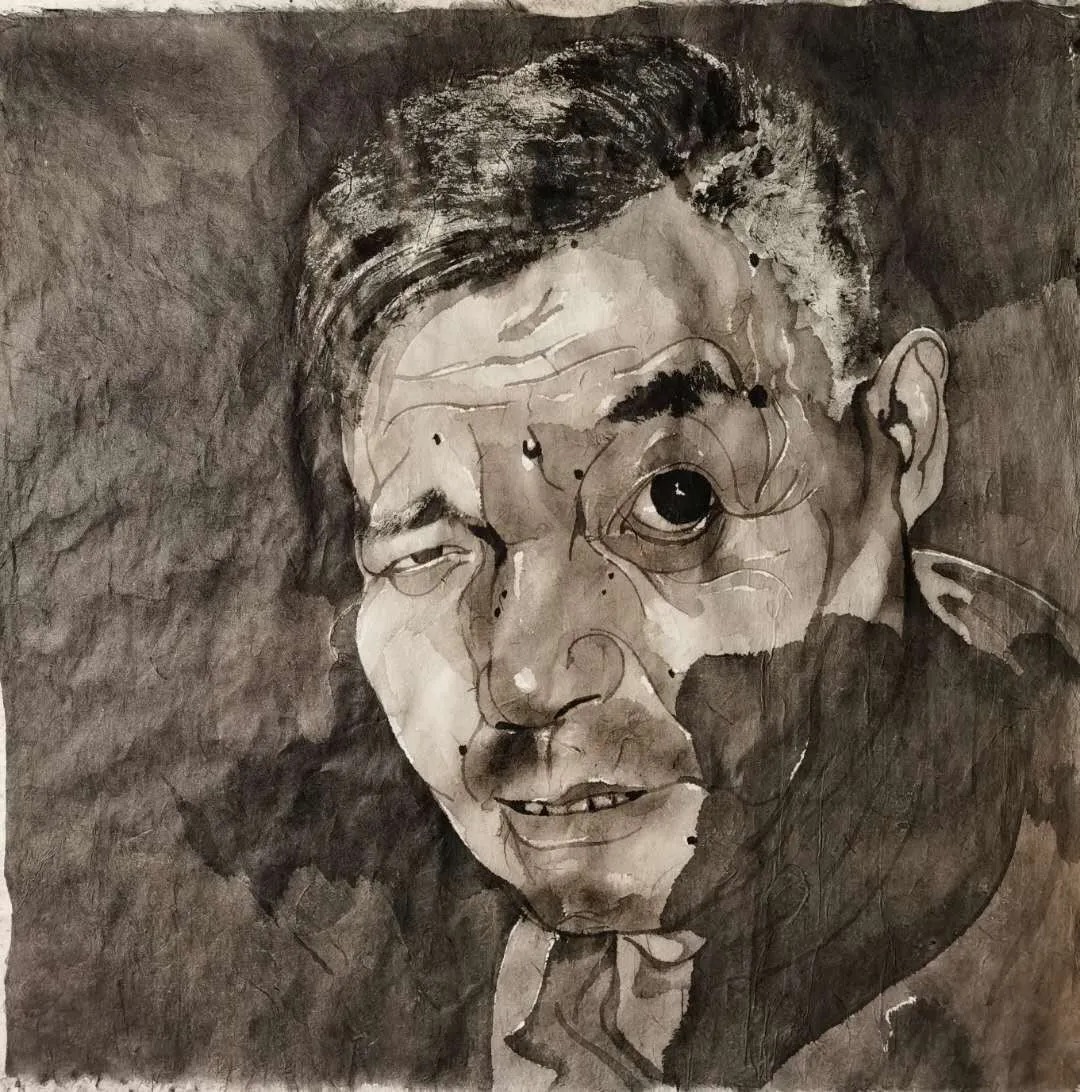 方增先水墨人物画作品欣赏图文,方力钧画自然风景