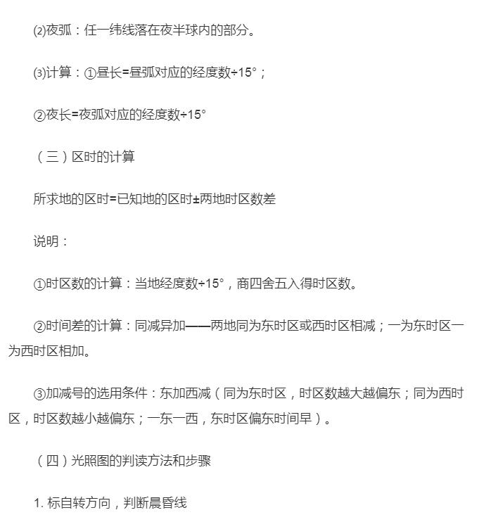 高中地理必修一知识点全汇总90%考点在这里期末复习好帮手