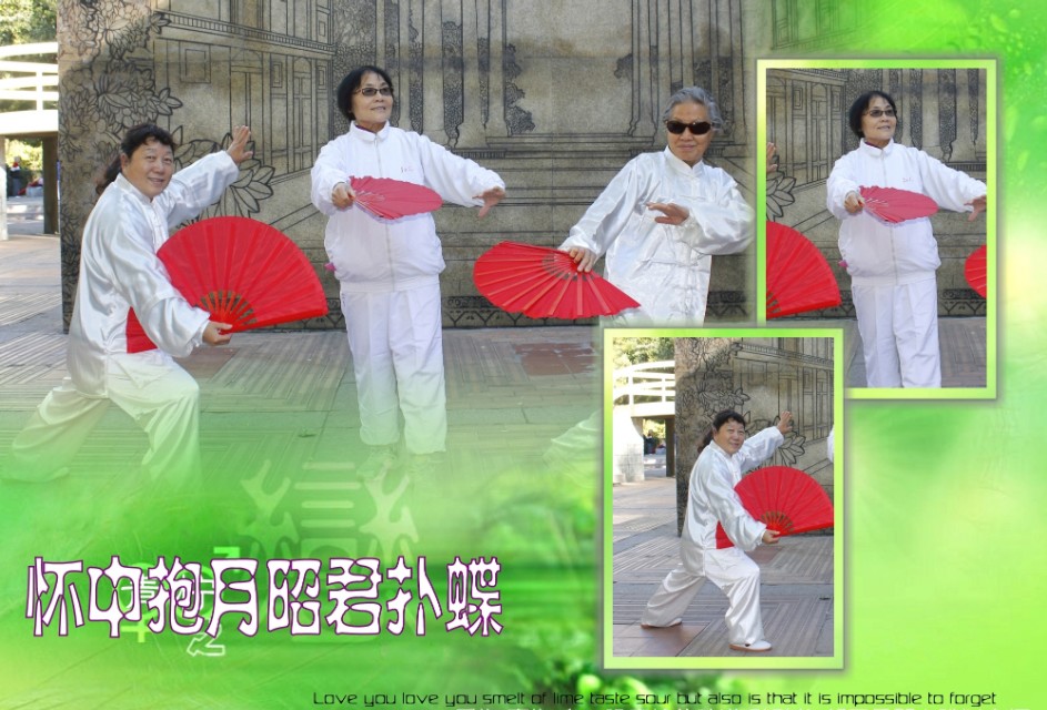 美丽的人定湖公园，坚持锻炼的人们