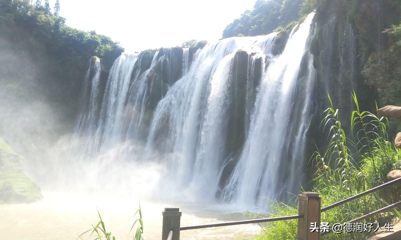 黄果树瀑布和罗平九龙瀑布哪个大,云南罗平九龙瀑布全景