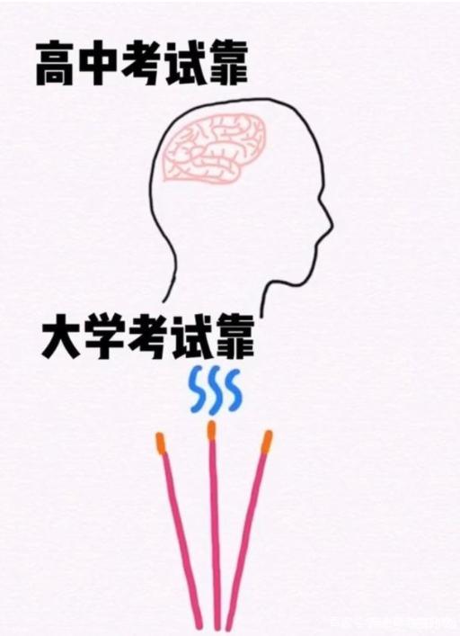 高中和大学哪个更累？4张图告诉你真实答案，个中心酸自行体会
