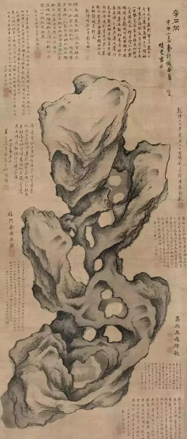 历代中国画中的奇石,中国画奇石作品欣赏