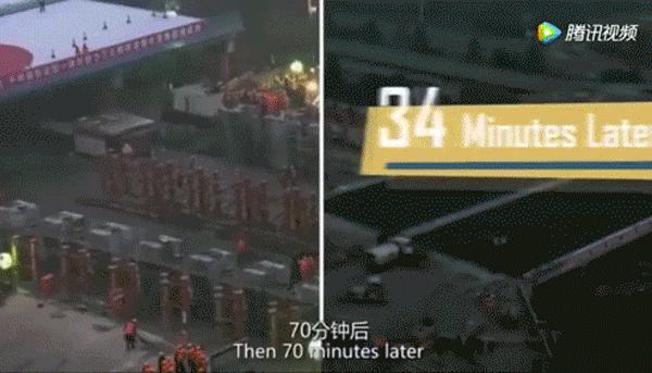 外国人震撼中国9小时建火车站,9个小时建一座火车站