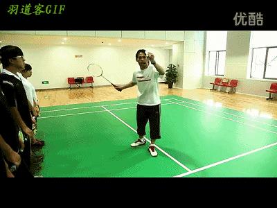 羽毛球正手发高远球动作讲解示范,初学羽毛球发球视频教程