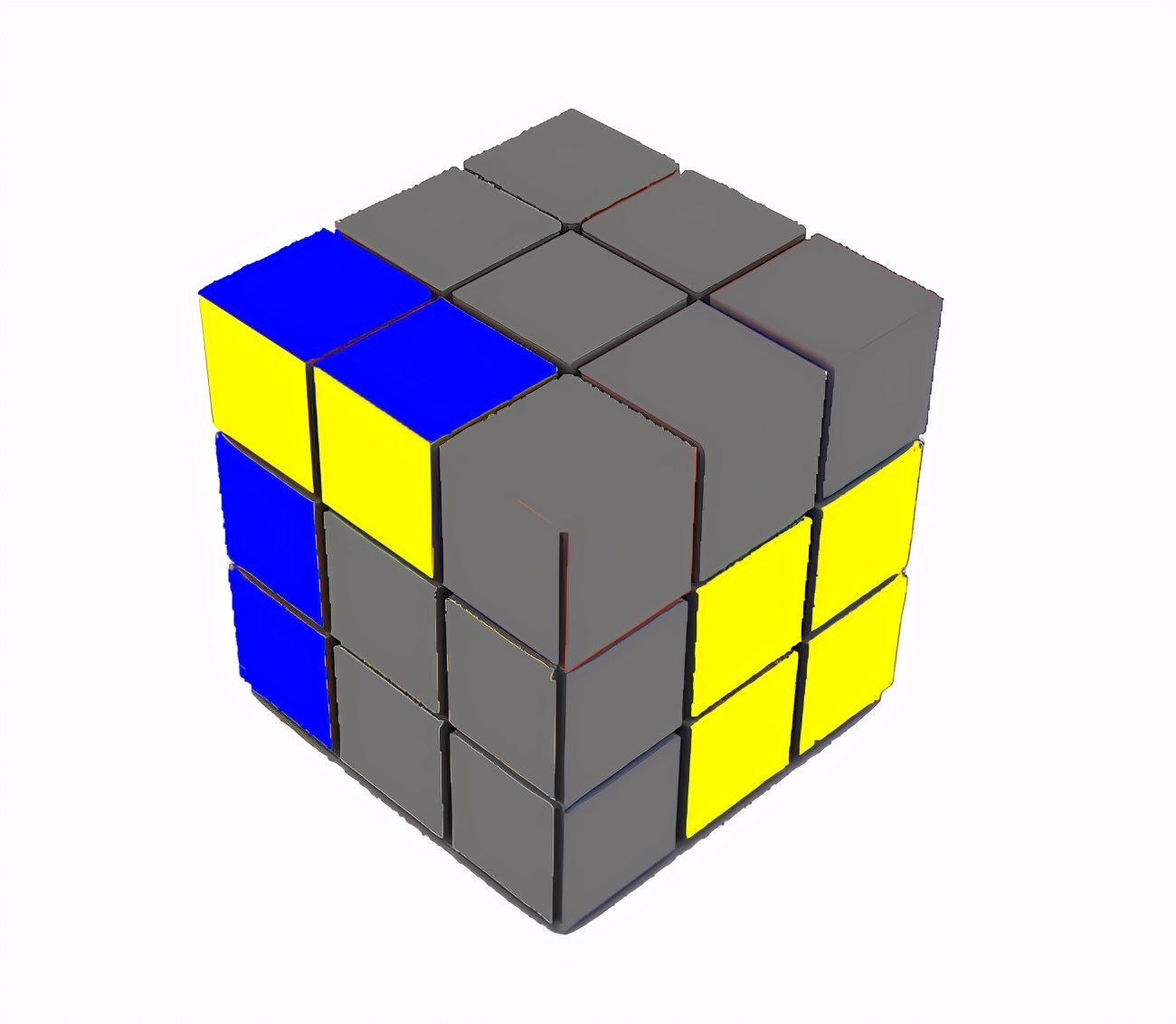 一个视频学会三阶魔方复原,桥式解法还原三阶魔方公式图