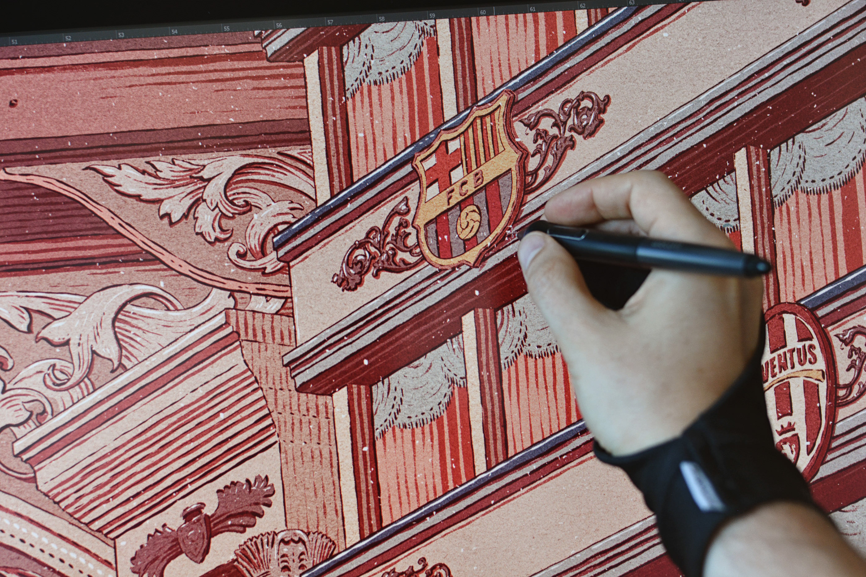 纯手绘足球运动员,关于足球的手绘画