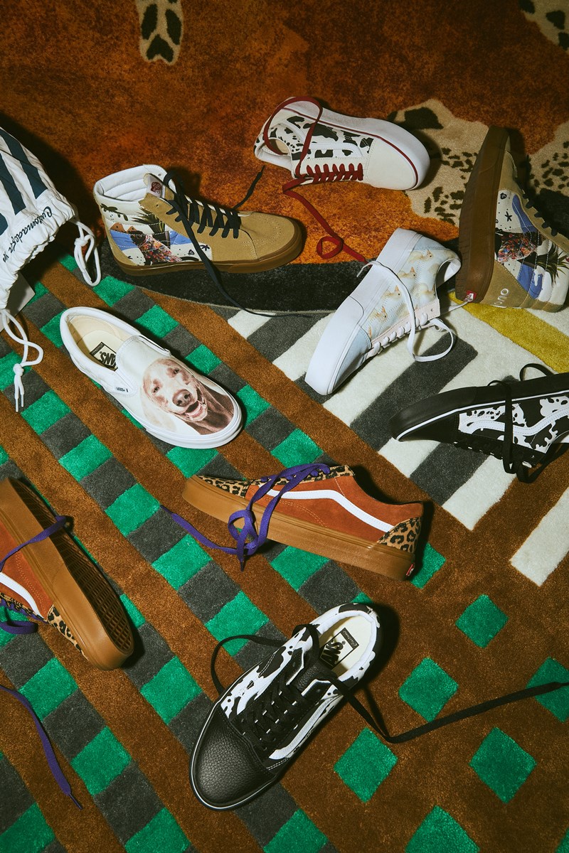 vans蓝色动物纹,vans棋盘格新年款