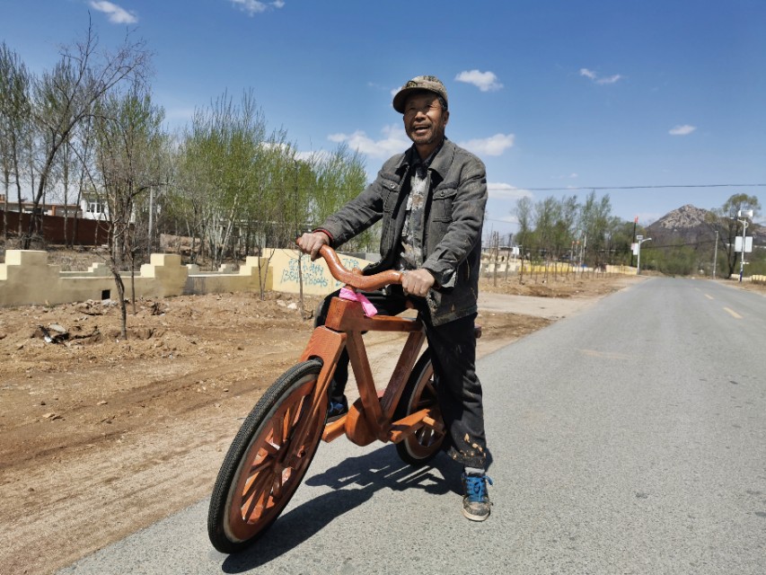 40天鼓捣出木自行车还能骑万元都不卖