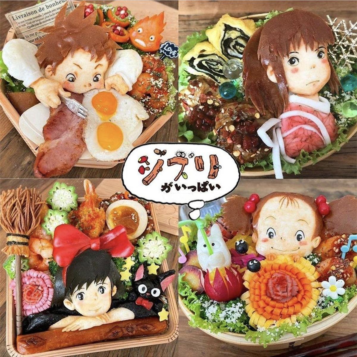 日本妈妈做出立体感十足的便当，不仅有动漫角色，细节还很逼真