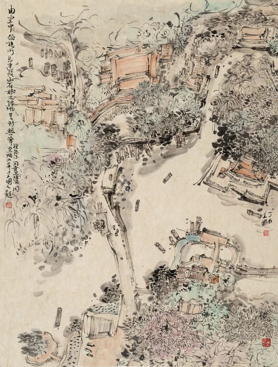 龙瑞早期山水画,龙瑞写意山水技法