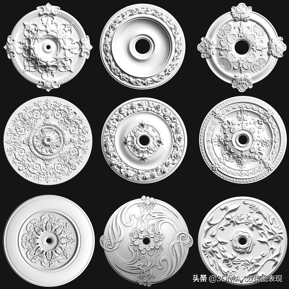 欧式建筑花纹装饰图,su欧式雕花模型