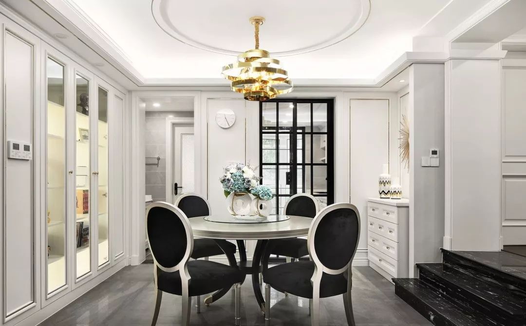 法式轻奢装修140平方横厅,145平法式轻奢风设计