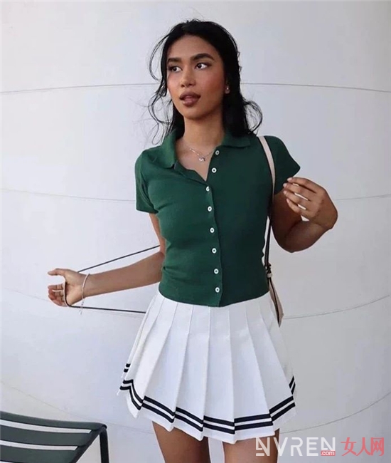 2022新款夏季潮流polo衫,洋气时髦polo衫女黄色