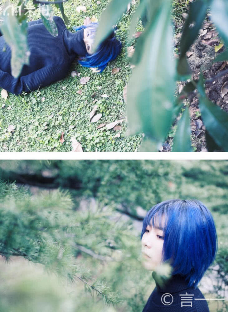 森系小清新女生写真,森系树林很酷写真