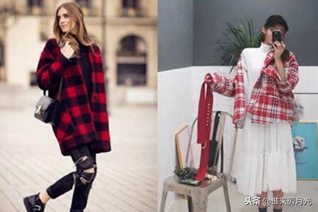 格子红色大衣怎么搭配好看,红色格子大衣的最佳搭配