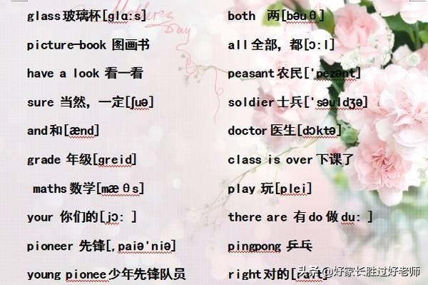 小学英语“单词表+音标”！给孩子贴墙上背熟，初中都领先一大截