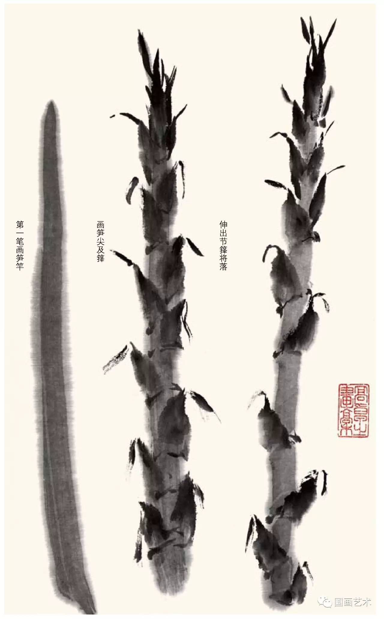 历代画竹名家名单,初学画竹子入门毛笔