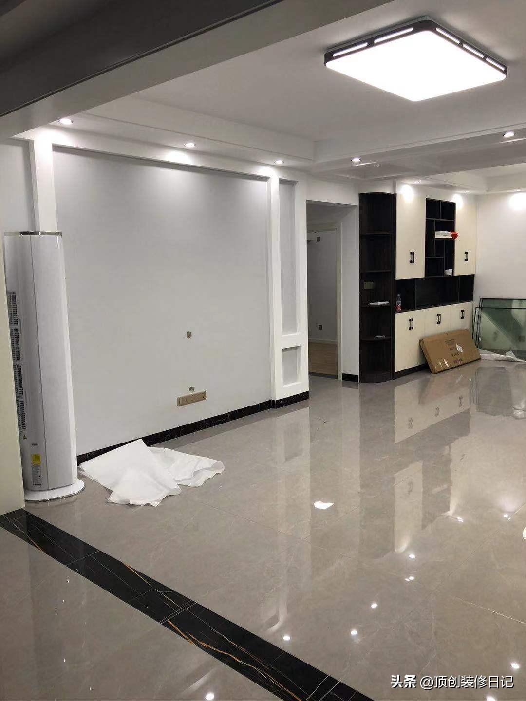 128平现代轻奢实景,128平轻奢风格效果图