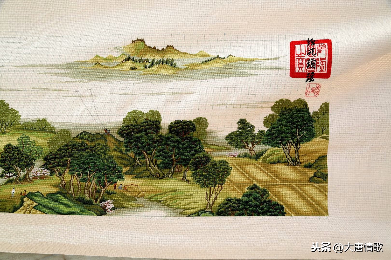 十字绣清明上河图完整照片,清明上河图十字绣真实视频