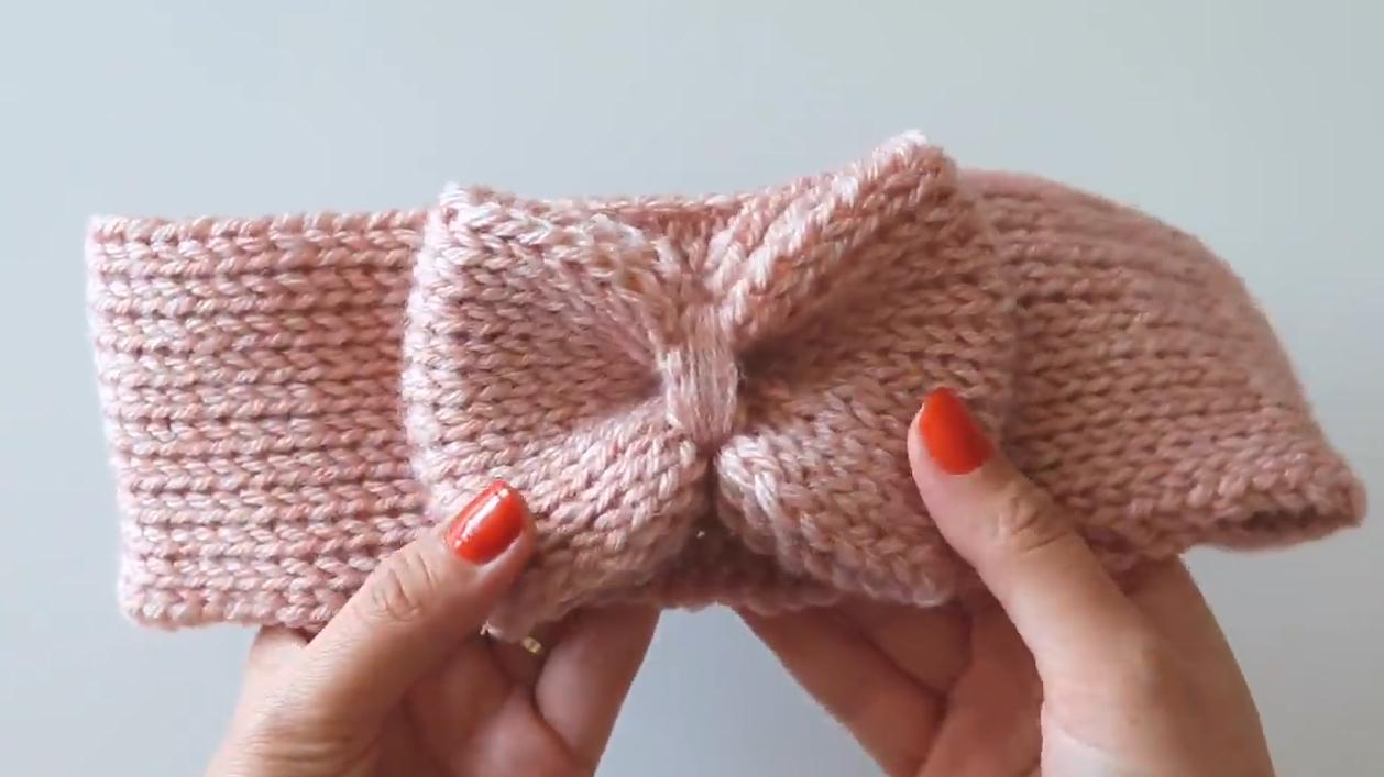 蝴蝶结发带长飘带,手指编织蝴蝶结发饰