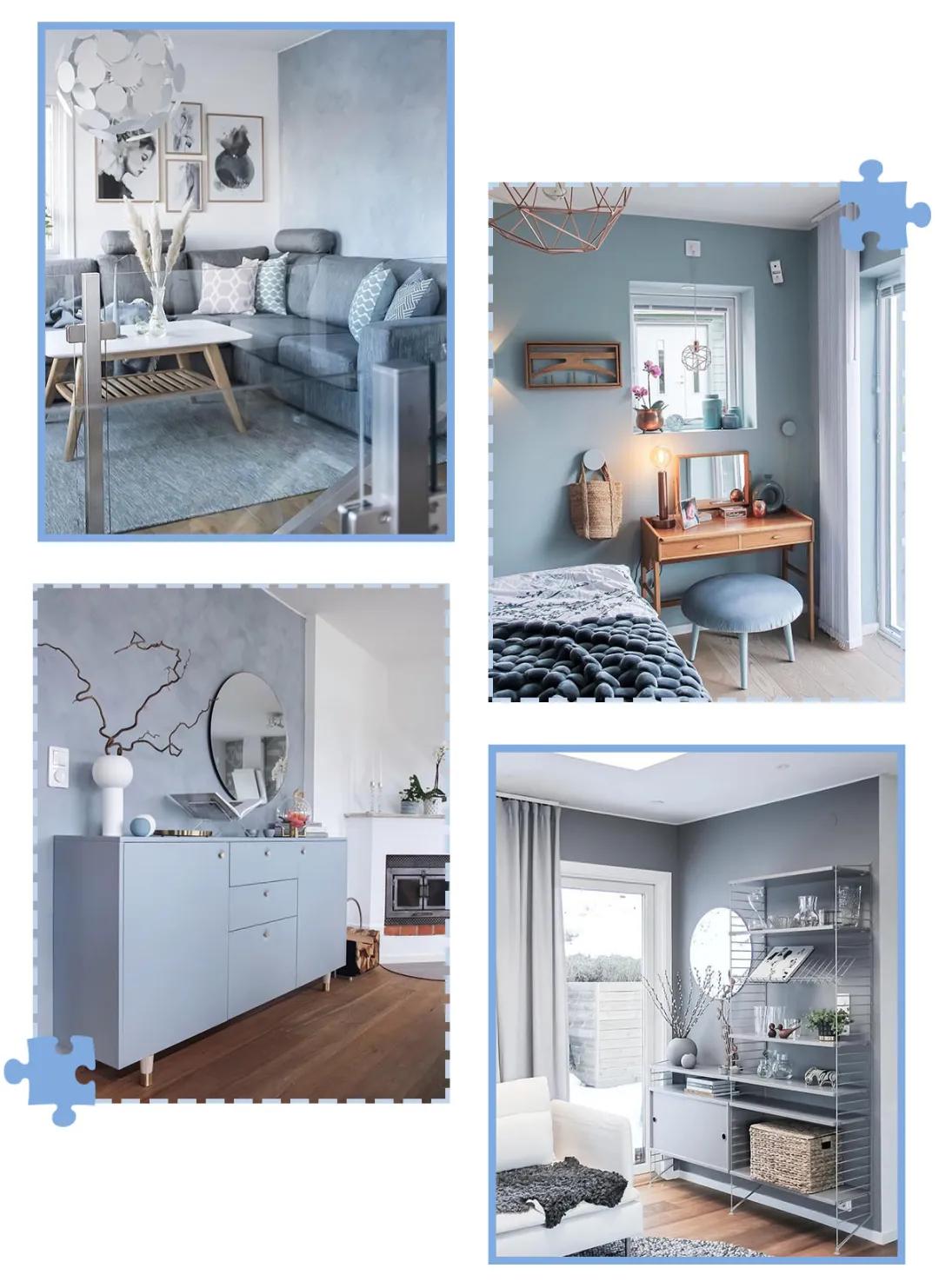 碎花婴儿蓝,婴儿蓝搭配