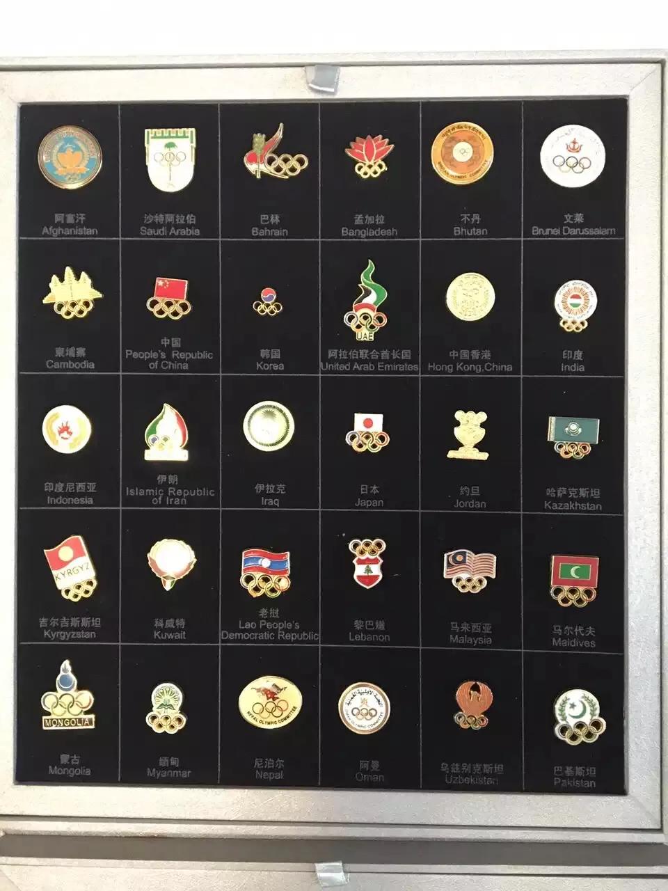 世界各国国徽亚洲徽章,全国都有的奥运徽章