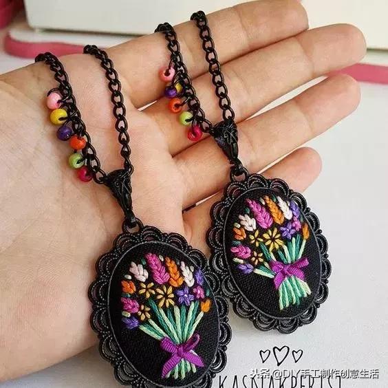 如何绣项链,手工项链绣法