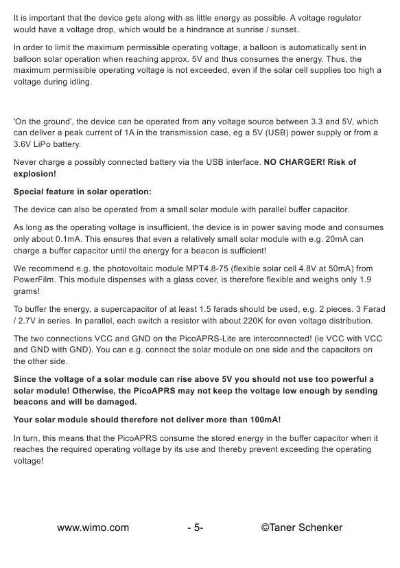 WiMoAPRS收发器模块｜温度和气压传感器、微型USB端口和状态LED