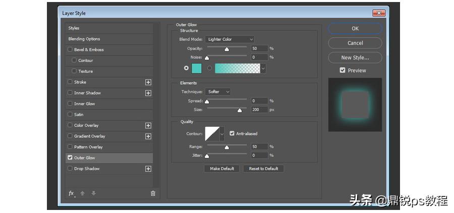 夜晚字体发光效果ps,字体ps发光