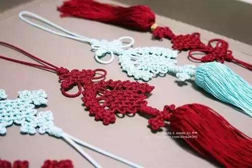 小学生中国结的编法图解,中国结蝴蝶挂件的编法图解