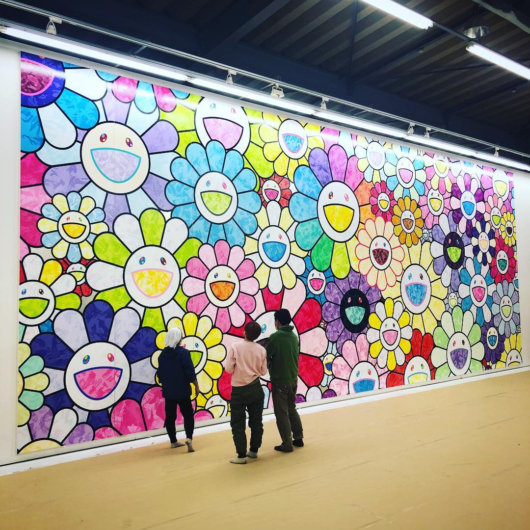 村上隆小花紫色,村上隆太阳花鞋子穿搭