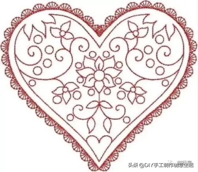 手工刺绣39款简单荷花刺绣图样,刺绣手工diy素材