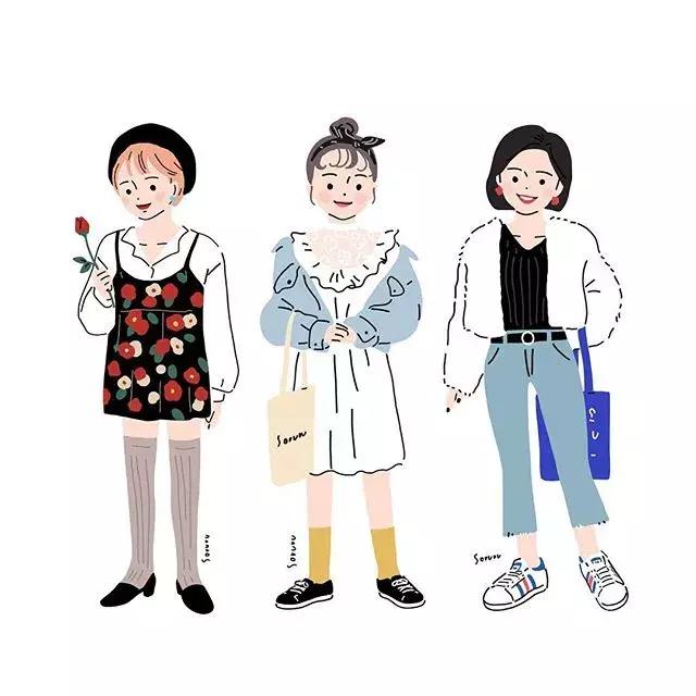她笔下的可爱女孩，让你看懂穿衣打扮的正确要素~